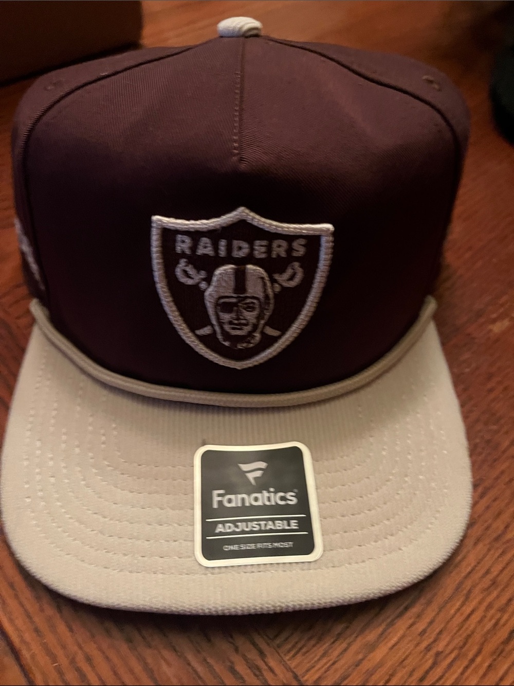 Fanatics Raiders Brown and Gray Snapback Hat